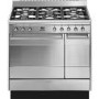 Refurbished Smeg SUK92MX9-1 Concert 90cm Dual Fuel Double Oven Range Cooker Stainless Steel