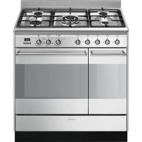Smeg Concert 90cm Dual Fuel Double Oven Range Cooker - Stainless Steel Smeg Concert 90cm Dual Fuel Double Oven Range Cooker - Stainless Steel