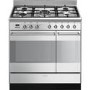 Smeg Concert 90cm Dual Fuel Double Oven Range Cooker - Stainless Steel