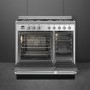 Smeg Concert 90cm Dual Fuel Double Oven Range Cooker - Stainless Steel