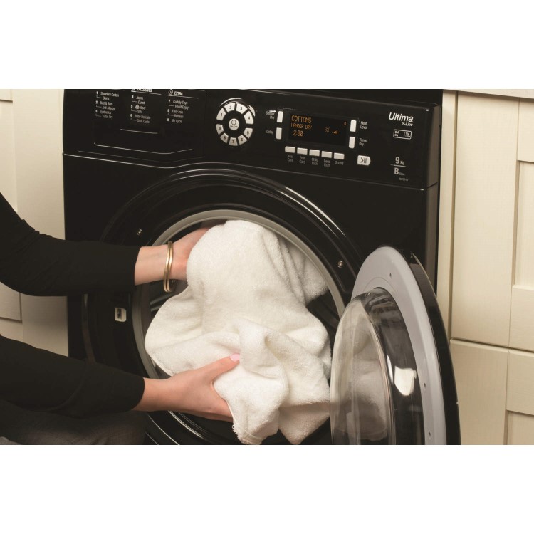 GRADE A3 - Hotpoint SUTCD97B6KM Ultima S-Line 9kg Freestanding Condenser Tumble Dryer-Black
