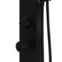 Black Thermostatic Mixer Outdoor Shower with Pencil Hand Shower 2 Outlets - Suva