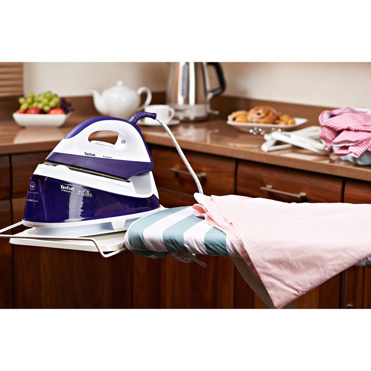 Tefal SV6020 Fasteo 2200W Steam Generator Iron - White And Purple