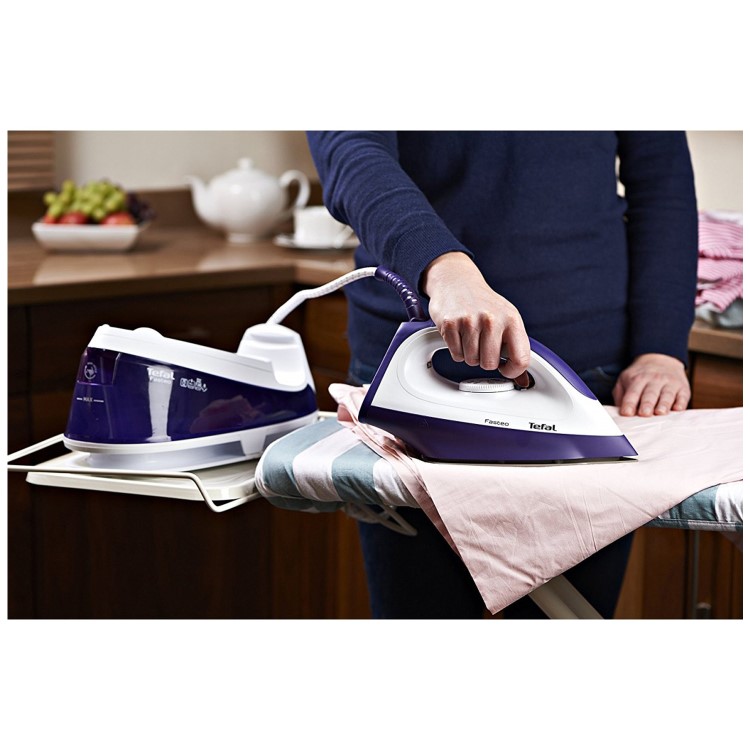 Tefal SV6020 Fasteo 2200W Steam Generator Iron - White And Purple