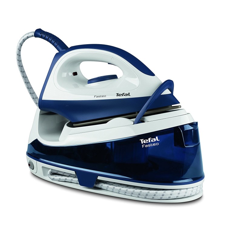 GRADE A1 - Tefal SV6040 Fasteo Steam Generator Iron - Blue And White