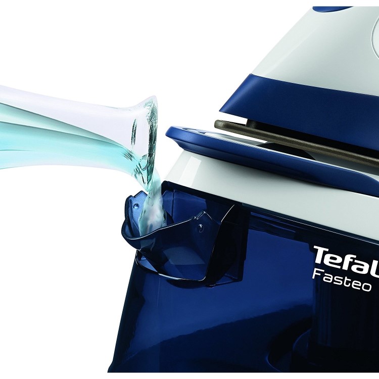 GRADE A1 - Tefal SV6040 Fasteo Steam Generator Iron - Blue And White