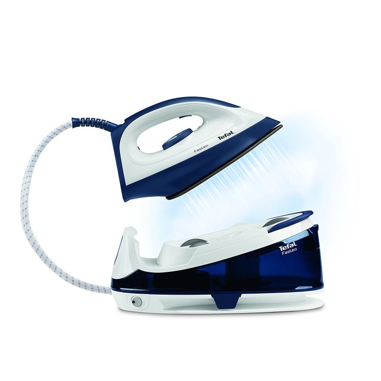 GRADE A1 - Tefal SV6040 Fasteo Steam Generator Iron - Blue And White