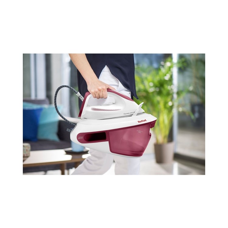 GRADE A2 - Tefal SV8012 Express Anti-Scale Steam Generator Iron - Red
