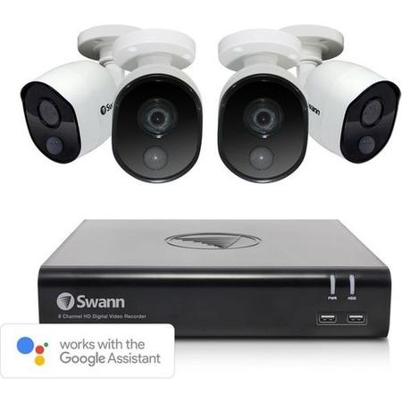 Swann CCTV System - 8 Channel 1080p HD DVR with 4 x 1080p Thermal Sensing Cameras & 32GB SD