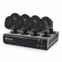 Swann CCTV System - 8 Channel 1080p HD DVR with 8 x 1080p HD Black Cameras & 64GB SD Card