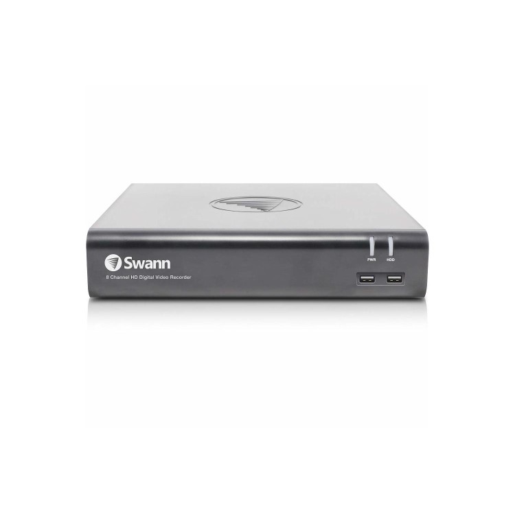Swann CCTV System - 8 Channel 1080p HD DVR with 8 x 1080p HD Black Cameras & 1TB HDD