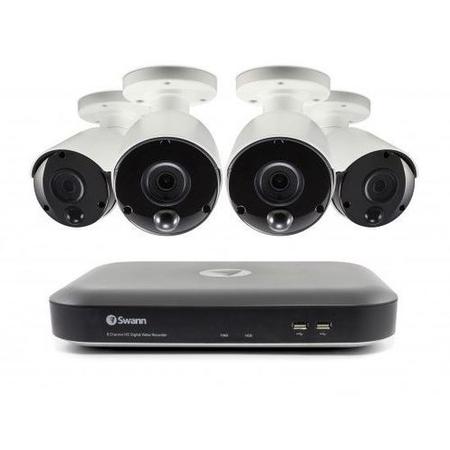 Swann CCTV System - 8 Channel 3MP DVR with 4 x 3MP Thermal Sensing Cameras & 2TB HDD