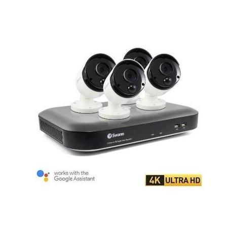 GRADE A1 - Swann CCTV System - 8 Channel 4K Ultra HD DVR with 4 x 4K Heat & Motion Sensing Cameras & 2TB HDD