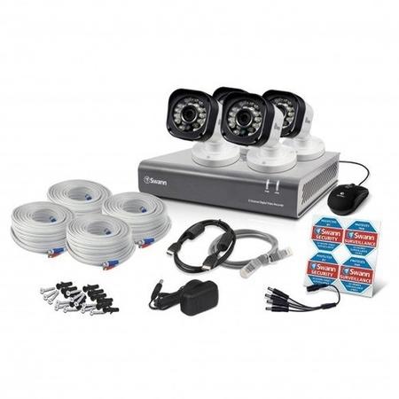 Box Open Swann DVR8-1580 8 Channel HD 720p Digital Video Recorder with 4 x PRO-T835 720p Cameras & 500GB Hard Drive