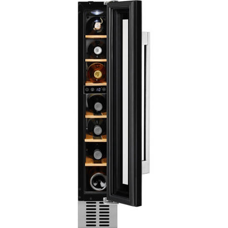 GRADE A2 - AEG SWE61501DG Built-in Under Counter 7 Bottle Wine Cellar For Optimal Wine Storage - Black Framed Glass Door