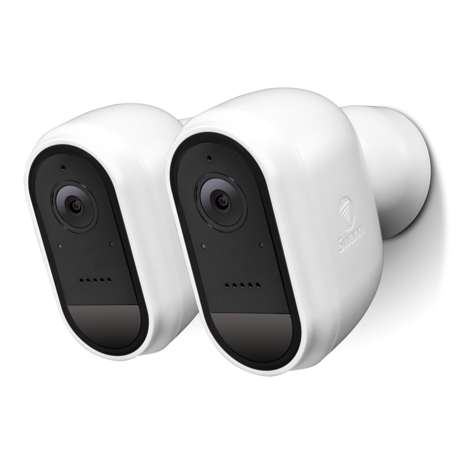 Swann 1080p HD Wireless WiFi Facial Recognition Night Vision White Camera - 2 Pack