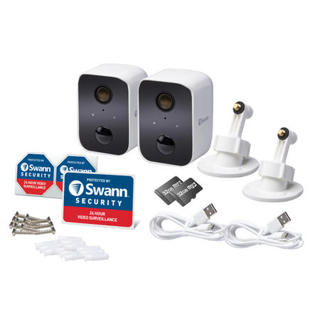 Swann 1080p Battery Wireless Heat & Motion-Sensing Camera  - 2 Pack