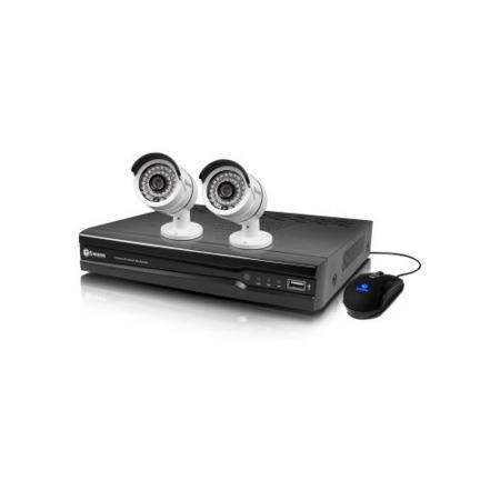 GRADE A1 - Swann NVR4-7082 NVR IP POE CCTV Security System with 2 x NHD-806 720p Cameras 1TB HD