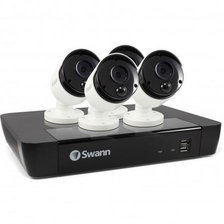 Swann CCTV System - 8 Channel 5MP NVR with 4 x 5MP Super HD Thermal Sensing Cameras & 2TB HDD