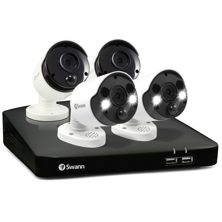 Refurbished Swann 4 Camera 4K Ultra HD Spotlight NVR CCTV System with 2TB HDD
