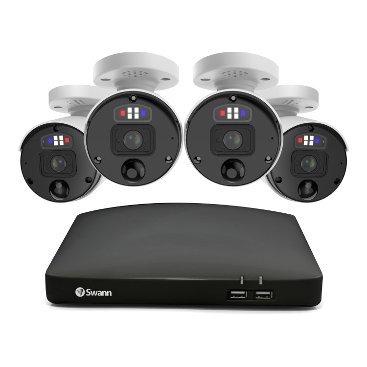 Swann 4 Camera 12MP Mega HD NVR CCTV System with 2TB HDD