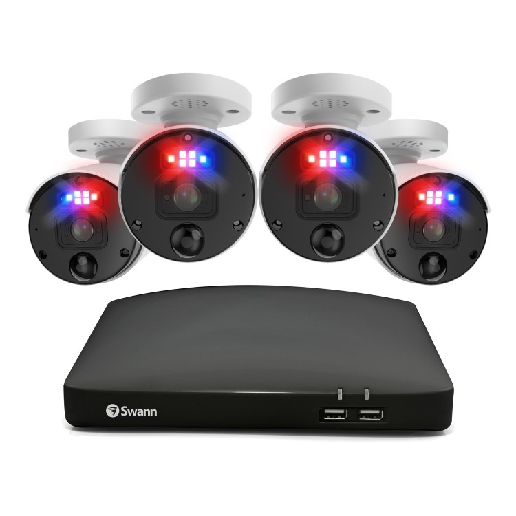 Swann 4 Camera 12MP Mega HD NVR CCTV System with 2TB HDD