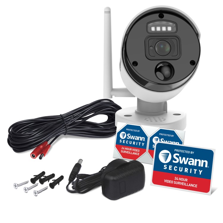 Swann Secure Alert 1080p HD Heat & Motion Sensing IP Bullet Camera - 1 Pack