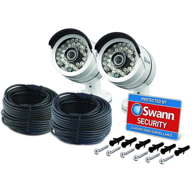 Swann PRO-T858 3 Megapixel HD Bullet Camera - Night vision up to 100ft - Twin Pack
