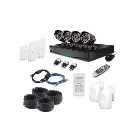 Swann DVR8-3425 8 Channel CCTV Security System 960H Digital Video Recorder 4 x PRO-735 Cameras 7 Alarm Sensors & Siren