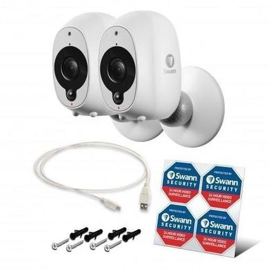 Swann 1080p Full HD Wireless Wi Fi Camera with Heat/Motion Sensing Night Vision & Audio - Twin Pack