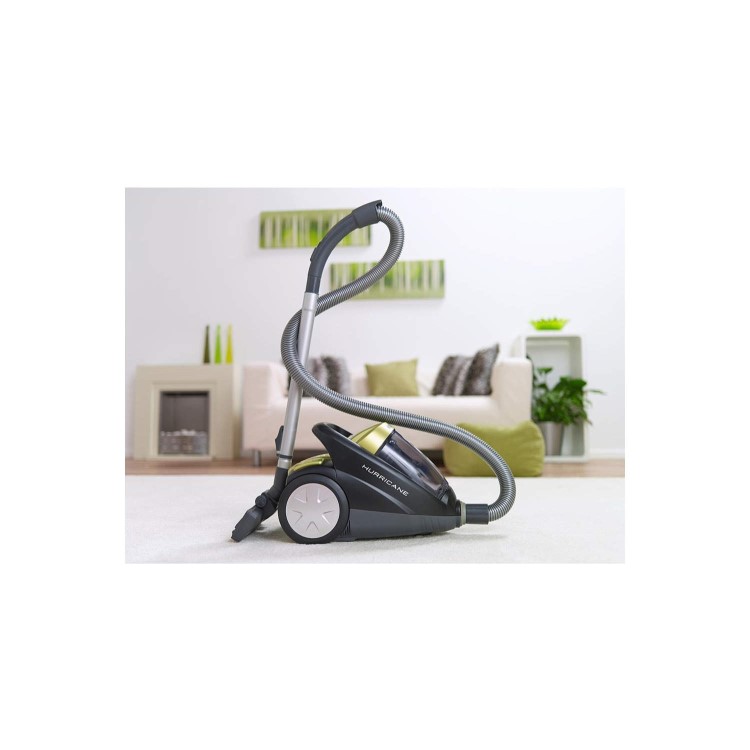Hoover SX70_HU11001 Hurricane 850W Bagless Cylinder Vacuum Cleaner Silver Black and Green