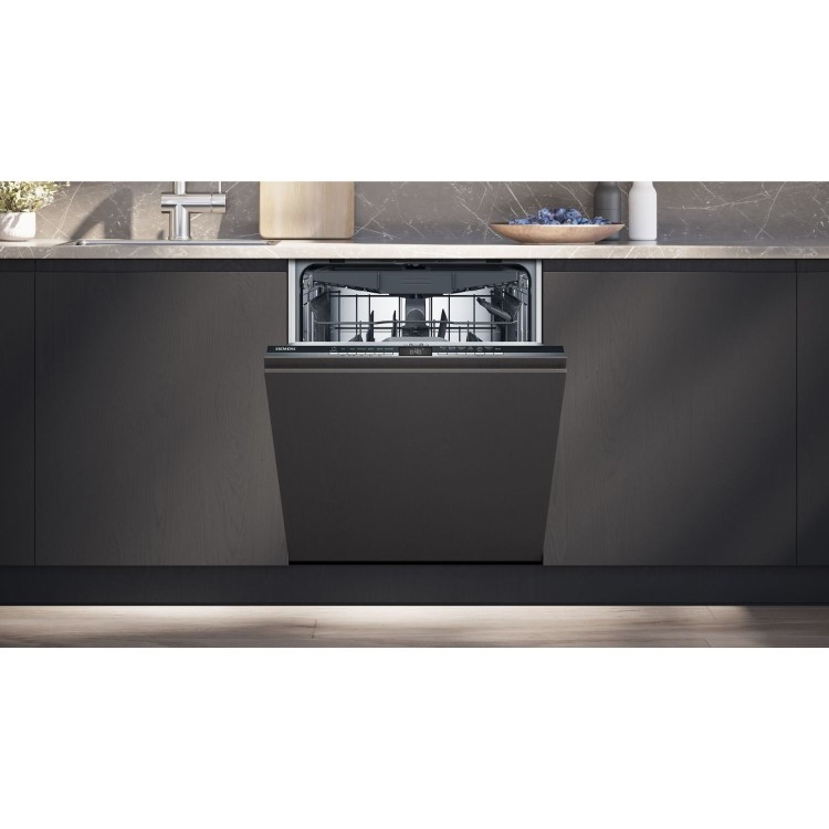 Siemens iQ300 Integrated Dishwasher - Smart Wi-Fi, D-Rated, Black control panel