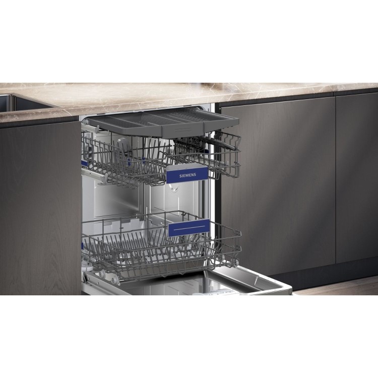 Siemens iQ300 Integrated Dishwasher - Smart Wi-Fi, D-Rated, Black control panel