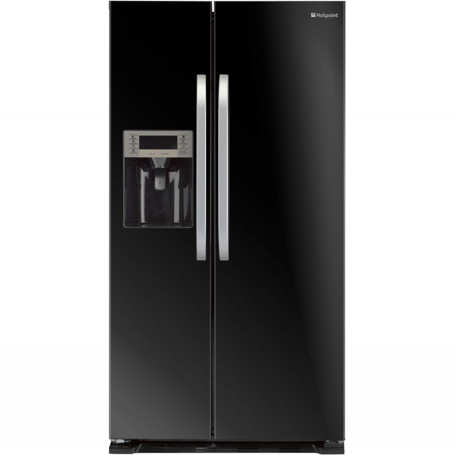 Hotpoint SXBD925FWD Sidebyside American Fridge Freezer Black