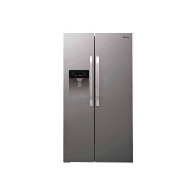 GRADE A2 - Hotpoint SXBHE924WD Side-by-side American Fridge Freezer - Stainless Steel Look