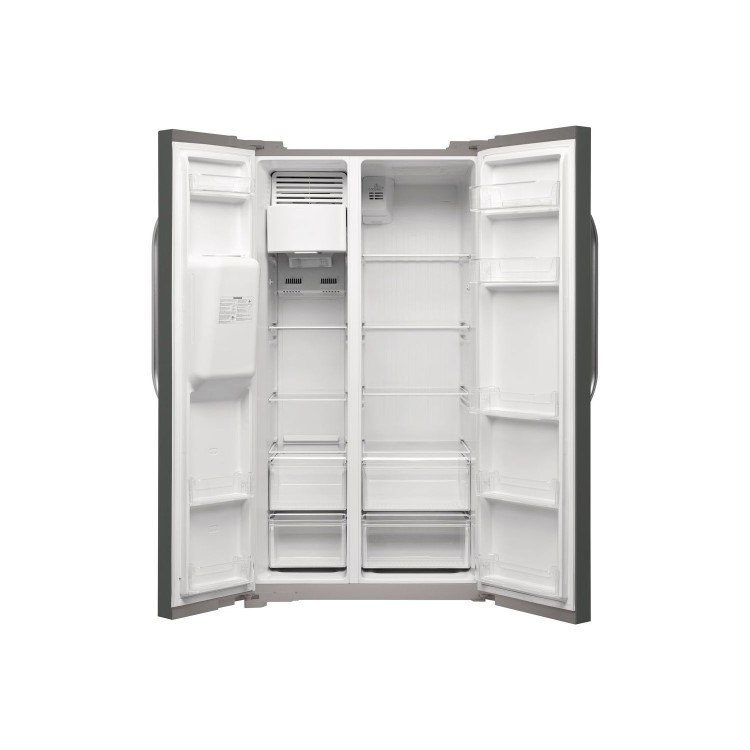 GRADE A2 - Hotpoint SXBHE924WD Side-by-side American Fridge Freezer - Stainless Steel Look