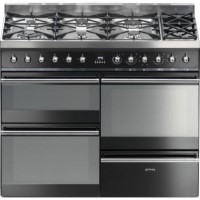 Smeg SY4110BL8 Symphony 110cm Dual Fuel Range Cooker Black