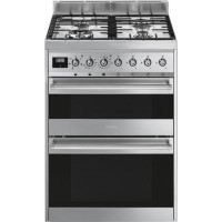 Refurbished Smeg Symphony SY62MX9 60cm Dual Fuel Cooker Stainless Steel