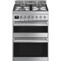Refurbished Smeg Symphony SY62MX9 60cm Dual Fuel Cooker Stainless Steel