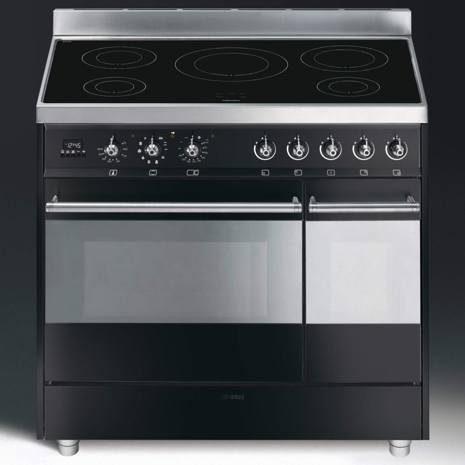 Smeg SY92IPBL8 Symphony Dual Cavity Pyro Induction 90cm Electric Range