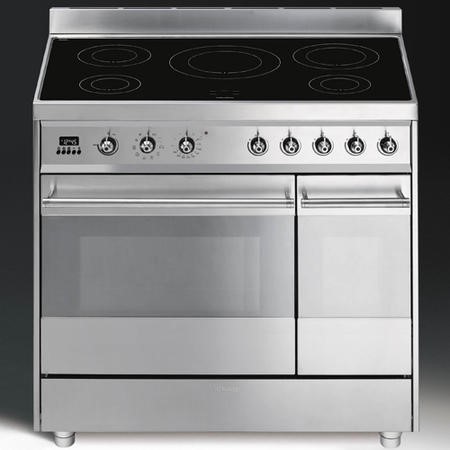 Stainless Steel Induction Gas Range smeg sy92ipx8 symphony dual cavity pyro induction 90cm electric range cooker in stainless steel