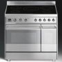GRADE A2 - Smeg SY92IPX8 Symphony Dual Cavity Pyro Induction 90cm Electric Range Cooker in Stainless steel