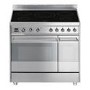 GRADE A2 - Smeg SY92IPX8 Symphony Dual Cavity Pyro Induction 90cm Electric Range Cooker in Stainless steel