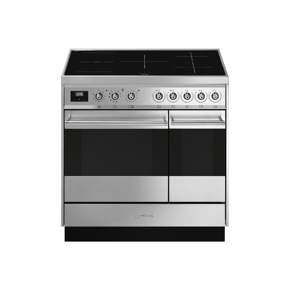Smeg Symphony 90cm Electric Range Cooker with Induction Hob Stainless
