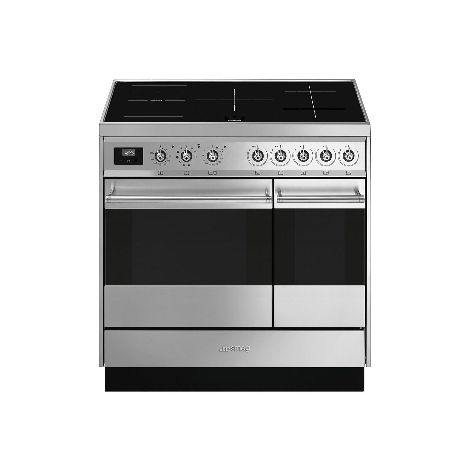 Refurbished Smeg Symphony SY92IPX9 90cm Electric Range Cooker with Induction Hob Stainless Steel