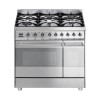 GRADE A2 - Smeg SY92PX8 Symphony Dual Cavity Pyro 90cm Dual Fuel Range Cooker Stainless Steel