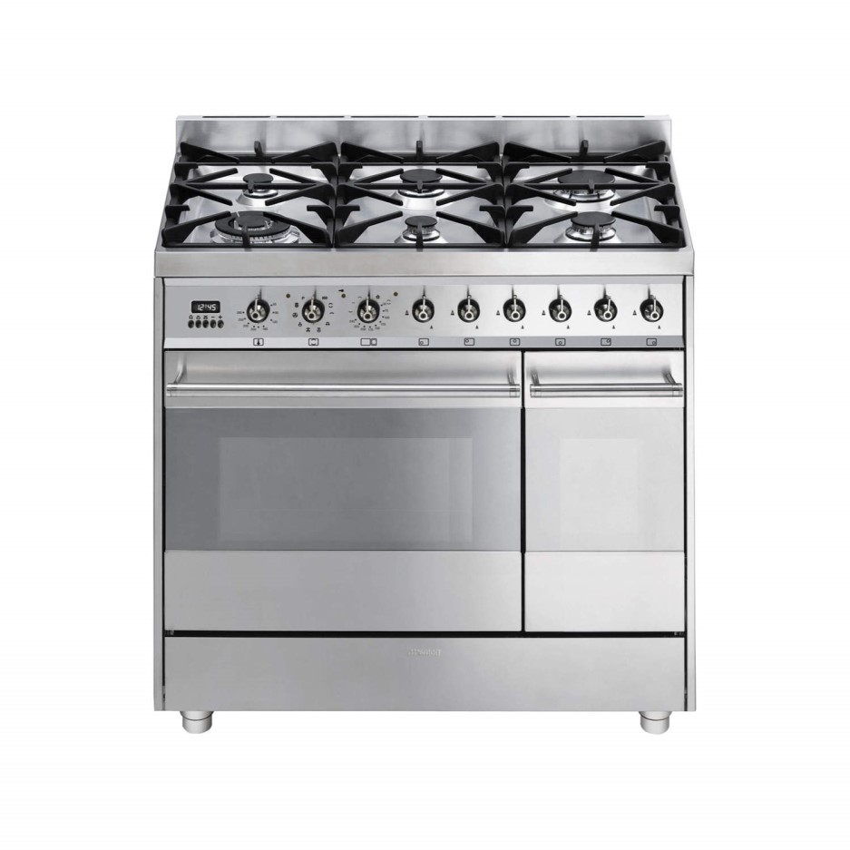 Smeg SY92PX8 Symphony Dual Fuel Dual Cavity 90cm Stainless Steel Self