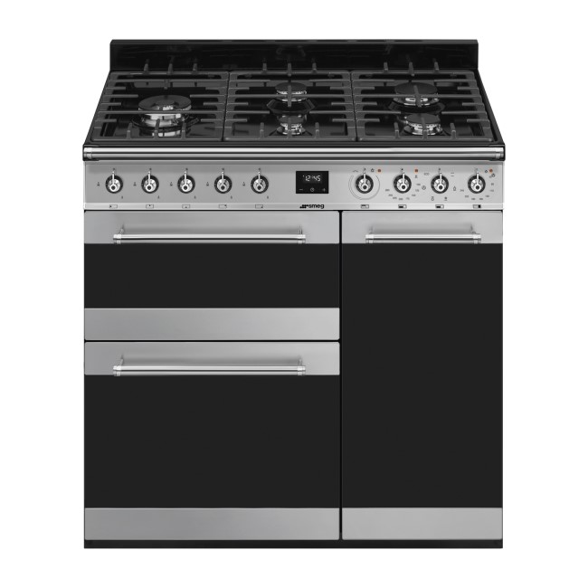 Smeg Symphony 90cm Dual Fuel Range Cooker Stainless Steel SY931