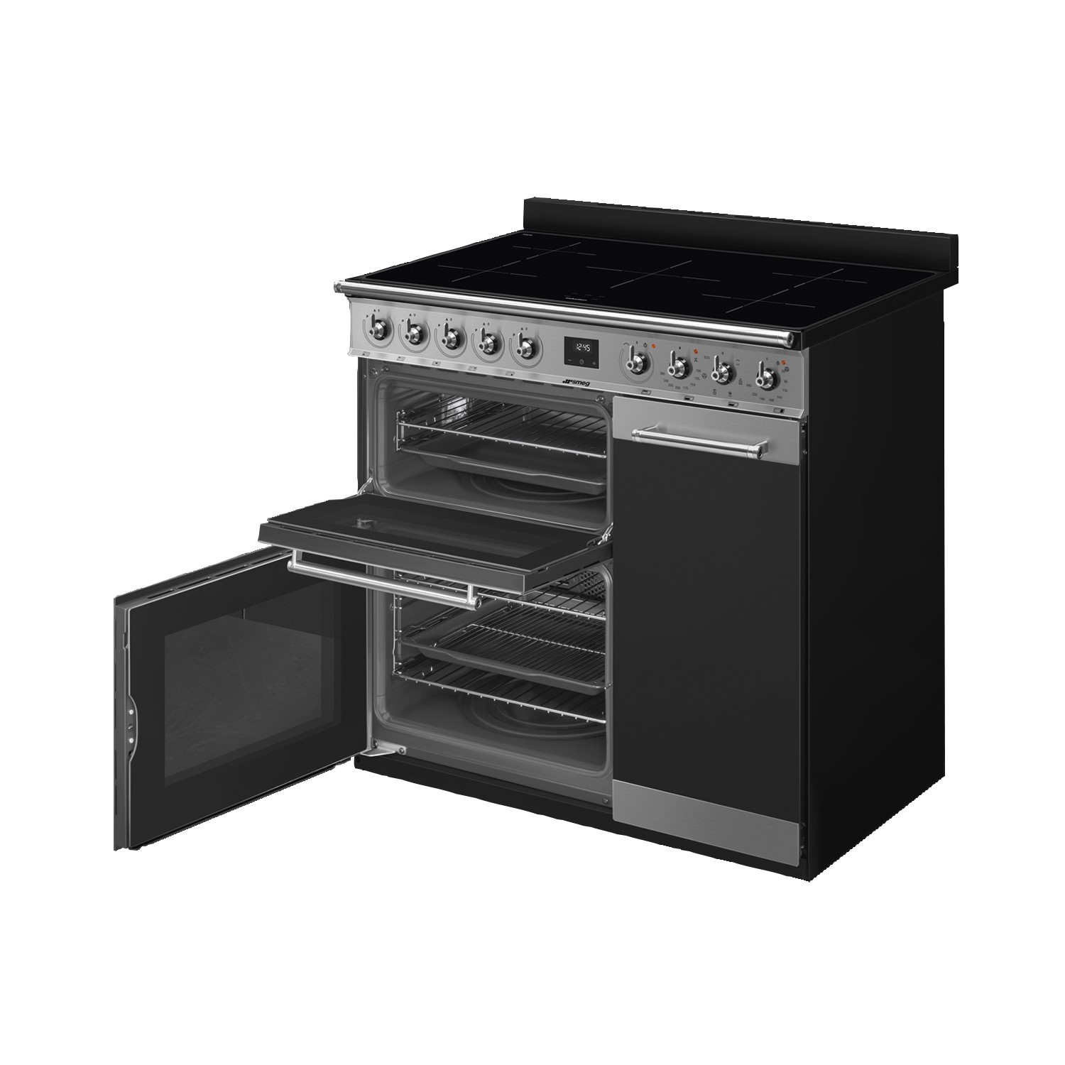 Refurbished Smeg Symphony SY93I1 90cm Electric Range Cooker Stainless Steel A2 SY93I1 Appliances Direct