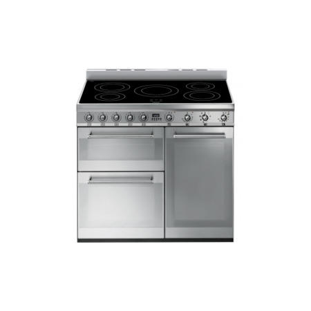 GRADE A2 - Smeg SY93I Symphony Triple Cavity 90cm Electric Range Cooker With Induction Hob Stainless Steel